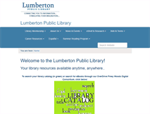 Tablet Screenshot of lumbertonpubliclibrary.org